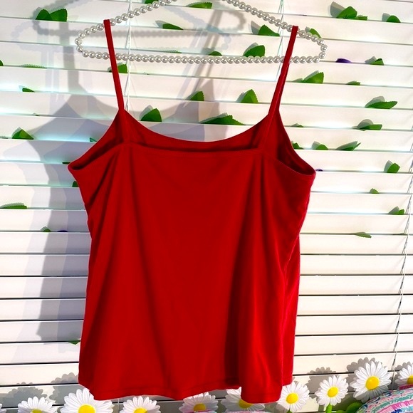 VS Bra Tops red camisole with built in shelf bra - Picture 2 of 5